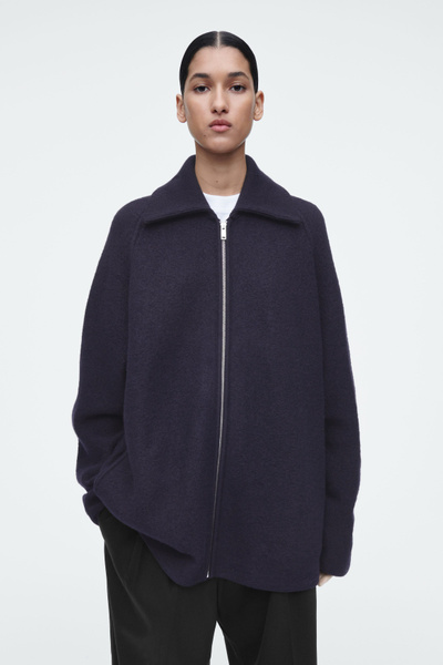 COS オーバーサイズ ボイルウールジャケット OVERSIZED BOILED-WOOL JACKET オーバーサイズ ボイルウール