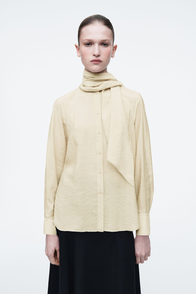 新品】herlipto Scarf-Collar Blouse