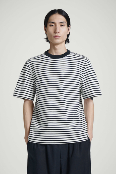 Tシャツ・カットソー No.0872 stripe HENRY NECK T (3color) Original John(オリジナルジョン) | クルミボタンのボーダー柄