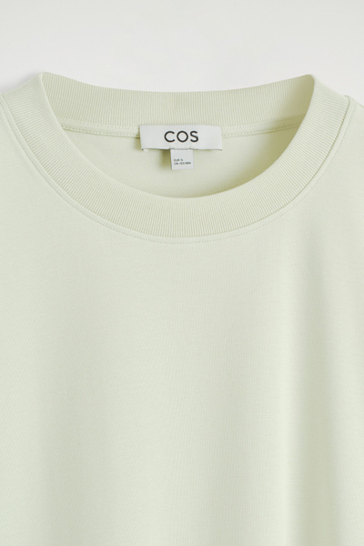 OVERSIZED COTTON T-SHIRT - LIGHT GREEN | COS