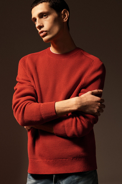 【新品】OSBORNE CREW KNIT Orange Mサイズ Lambswool V-neck - Oxide – Osborne Knitwear
