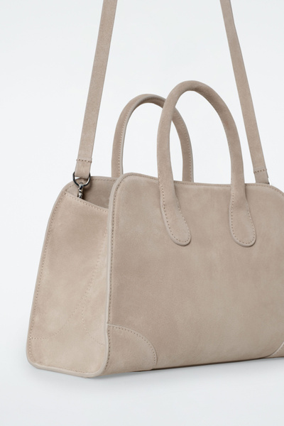 【milieu mieux】★Carre Suede Bowling Bag☆2色☆韓国人気 Suede Bowling Bag - Light Blue - Bags - & Other Stories AD