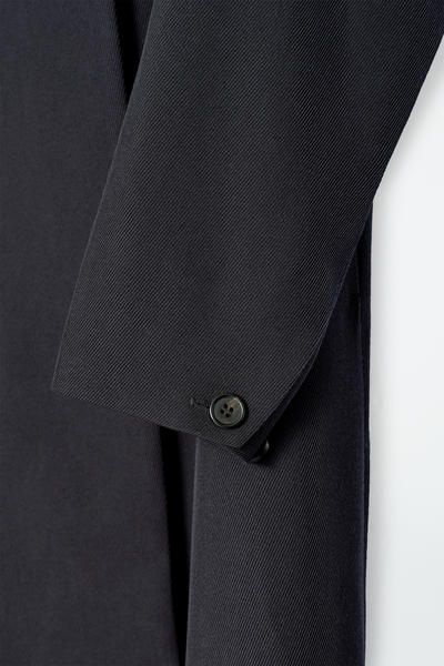TRAPEZE WOOL-BLEND LONG COAT - NAVY | COS US