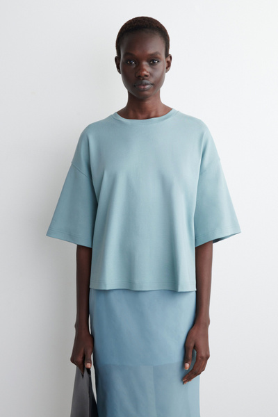 Tシャツ・カットソー OAMC Light-Blue Cotton Oversize T-Shirt Amazon | グアム ABCストア Tシャツ ブルー Mサイズ | Tシャツ