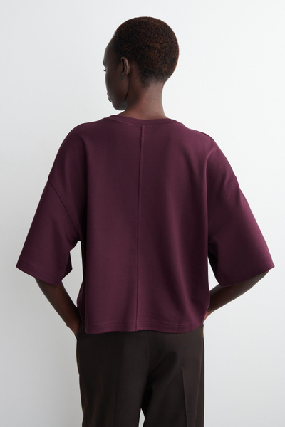 ★ POSZER★ Cap sleeve round t-shirt burgundy 252CSRTS052F 6918_5c7cc72d98_18f4af04f5367f