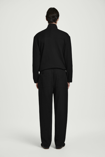 メンズウェア 8YARDS Ribbed Joggers | Black Statement Ribbed Joggers- Black | Gym Jogger Men - SQUATWOLF