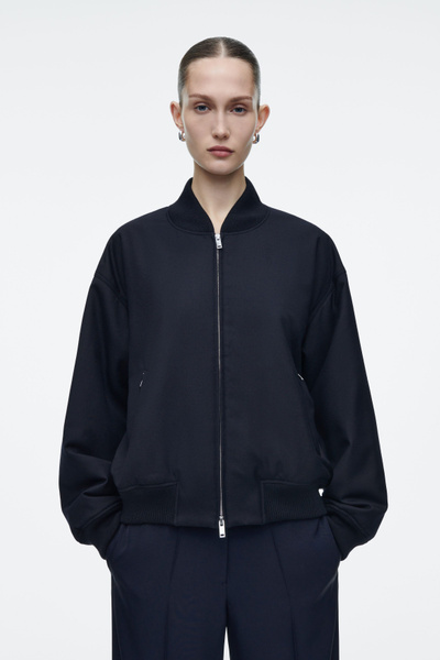 K*i様 90s short wool bomber jacket navy K*i様 90s short wool bomber jacket navy
