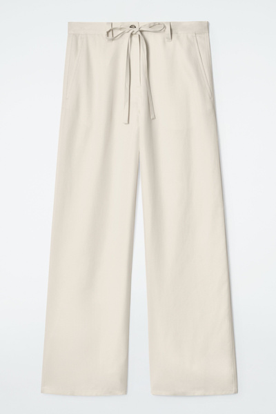TIE-DETAIL WIDE-LEG PANTS - IVORY | COS