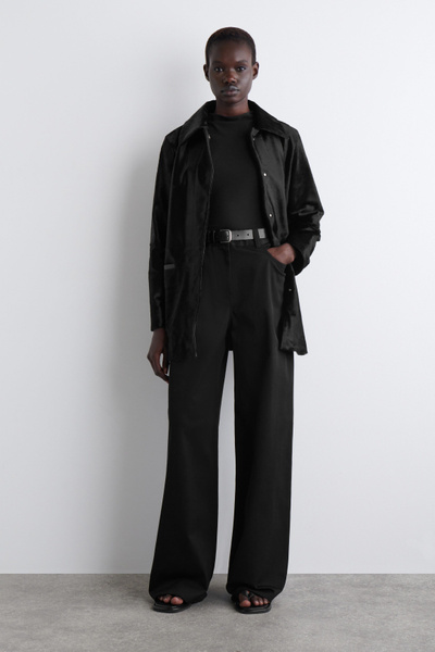 パンツ ORR Cotton Wide Trousers WIDE-LEG COTTON PANTS - BLACK | COS