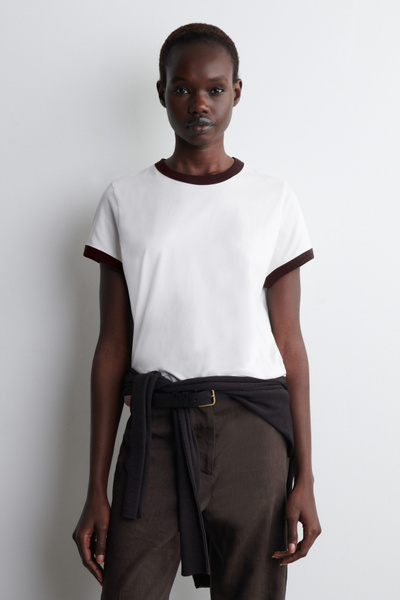 Tシャツ・カットソー RONRON FRILL SHIRRING SLEEVELESS WHITE DOT RR25BSL4266WD Frill Shirring Sleeveless [Black] - 로제프란츠