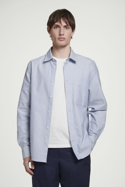 Tシャツ・カットソー FEDELI Blue Oxford Shirt Buy Light Blue Slim Fit Long Sleeve Oxford Shirt from Next USA