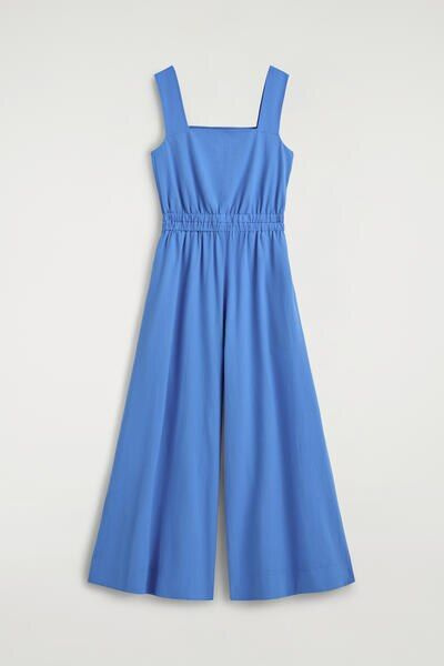 lcdc キャミ　glowny blackup cos musinsa OPEN-BACK SEERSUCKER WIDE-LEG JUMPSUIT - BLUE | COS US