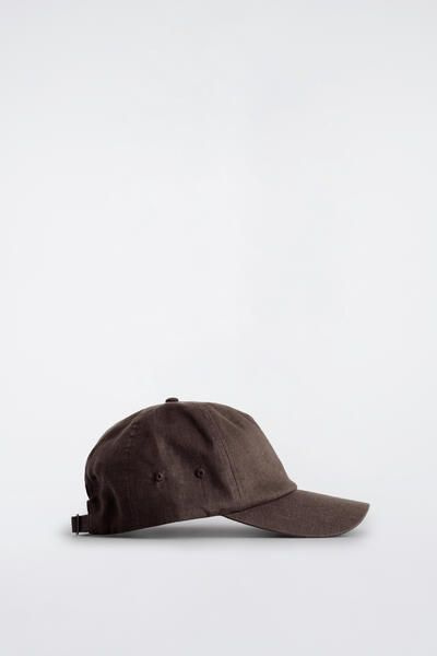 LINEN BASEBALL CAP - DARK BROWN | COS US