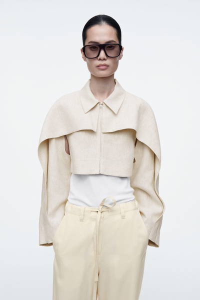 ジャケットその他 IONSEOUL Linen Cropped Jacket BBU1054 7154_c6df681694.jpg