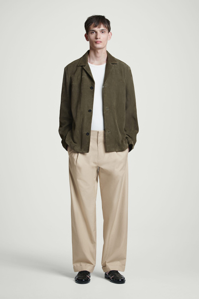 【LA MER MA MAISON】21SS★ ONE TUCK COTTON PANTS Wide-leg cotton and linen canvas pants in blue - Maison