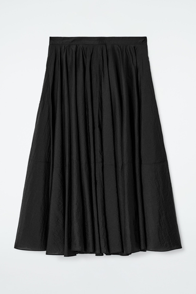 ワンピース GCDS Women Mid Skirts A2OW1005JA2 99 Black CIRCLE-CUT MIDI SKIRT - BLACK | COS