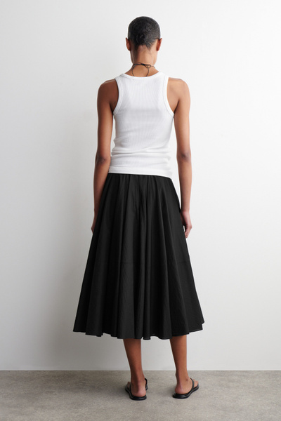 ワンピース A FERRETTI Women Mid Skirts A 0436 6621 0555 Black Black side-slit satin maxi skirt Alberta Ferretti - women