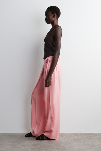 FLUID WRAP-FRONT PANTS - PINK | COS