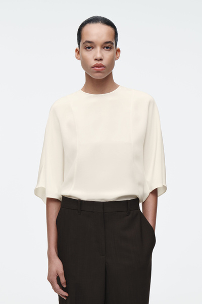 Tシャツ・カットソー CACHEMIRE AND SILK TOP Empire Logo Organic Cotton T-Shirt | Michael Kors [US]