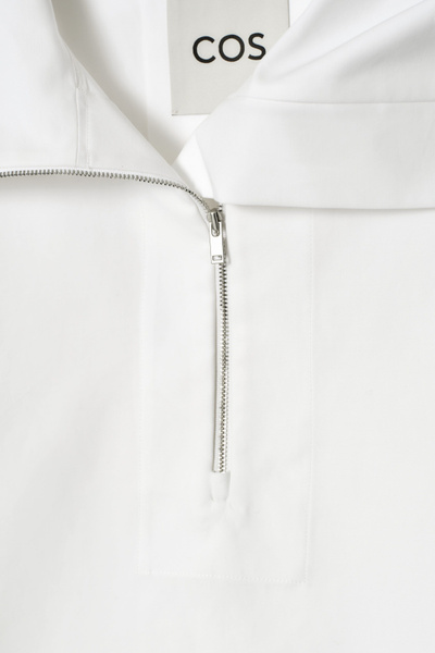 ZIP-UP BLOUSON SHIRT - WHITE | COS