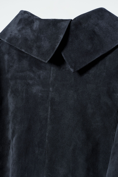 SUEDE HALF-ZIP BLOUSON JACKET​ - ANTHRACITE | COS US