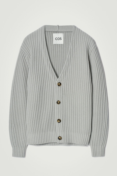 【COSYHARU】Moss V-neck ribbed cardigan Tops – tagged 