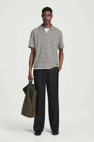 【完売品】supreme STRIPED COLLAR TERRY POLO Supreme Stripe Terry S S Polo (SS24) - $110