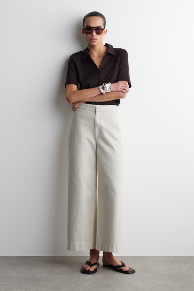 ボトムスその他 MKDT Studio Wide ecru trousers in cotton MKDT Studio Wide écru trousers in cotton | TheDoubleF