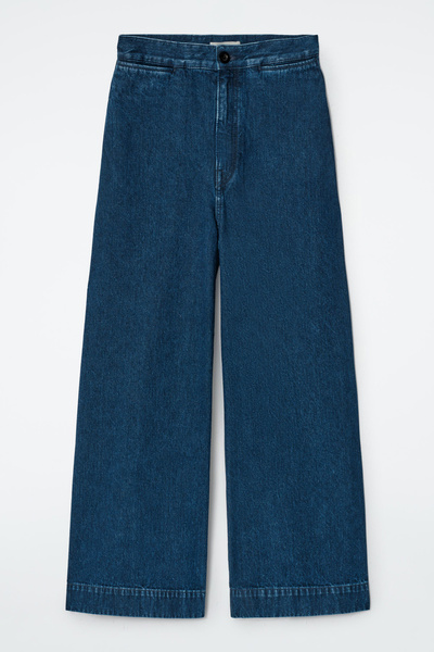 デニム・ジーパン HUECLOSET Blue Western Semi Wide Denim Pants 25KERO360 Wide Leg Denim Jean | Night Blue – Parlour X