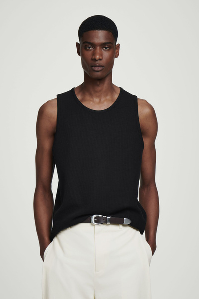 Atlas Textured Tank - Black | Fashion Nova