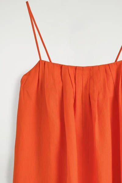 cos dress orange COTTON MIDI T-SHIRT DRESS - ORANGE