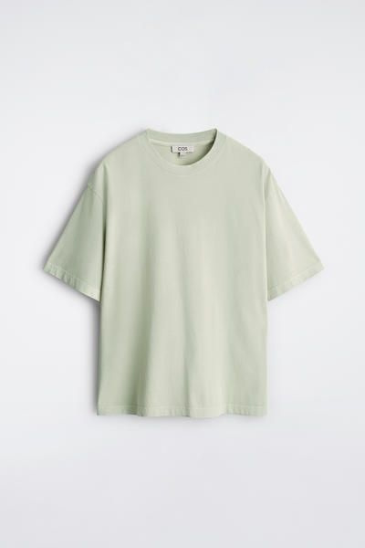 RELAXED LIGHTWEIGHT COTTON T-SHIRT - LIGHT GREEN | COS US