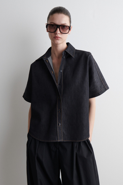 [JEMUT]★25SS★韓国人気★FLINT DENIM SHORT SLEEVE SHIRT Designer fashion, Seoul-fully created | W Concept