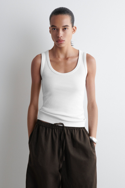 トップス THERMAL CLASSIC TANK TOP White Cato Fashions | Cato Essential Solid Tank