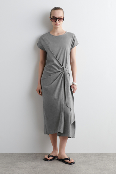 ワンピース S stamp tee dress Statement Sleeve T-Shirt Dress | NIC+ZOE