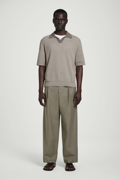 パンツ KORS WIDE-LEG COTTON AND LINEN TWILL TROUSERS Linen and Cotton Twill Wide Leg Pants | Michael Kors Canada [CA]