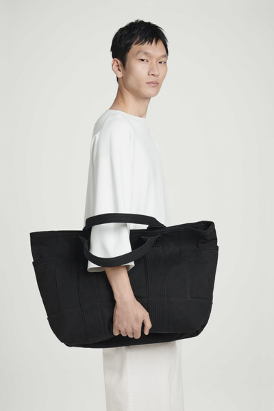 WIND AND SEA Canvas Big Tote Bag ブラック Canvas Big Tote Bag – WIND AND SEA