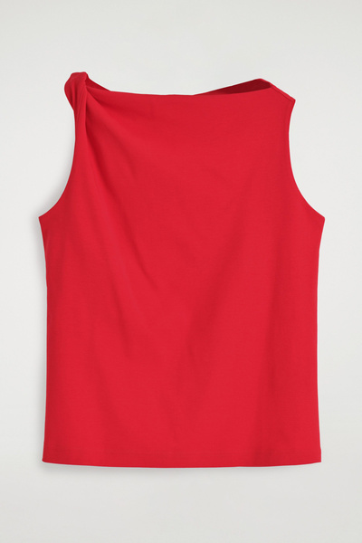 売れ筋商品|||カスパー カットソー トップス レディース Twist-Neck Top Fire Red SLY | DUAL COLOR FRONT ZIP KNIT トップス (ニット ) |SHEL