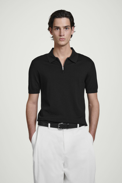 トップス shishikui POLO BLACK Versace Embroidered Quarter-Zip Polo Shirt | Saks Fifth Avenue