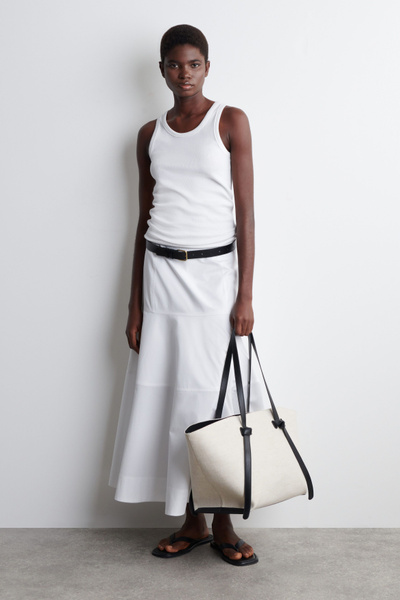 ★CRANK★COTTON LACE FLARED SKIRT_WHITE★正規品/直送料込 FLARE SKIRT/WHITE | BOTTOMS | OBLI