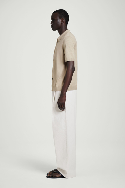 【限定値下】RonHerman/linen&silk shirts Cropped Linen Mandarin Shirt Silver by Thom Krom | Shop