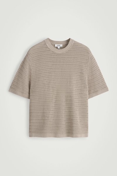 Herno★open-knit t-shirt OPEN-KNIT T-SHIRT - MOLE | COS