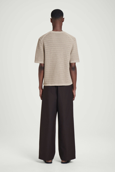 Tシャツ・カットソー MILLO ARCHIVE Crash Comfort Collar Knit Milano Knit Crewneck T-Shirt Grey Melange – Past Tense