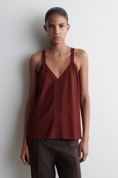 新品未使用　IIROT V Knit Tank_Black Deep V Tank Knit Dress – Another Tomorrow