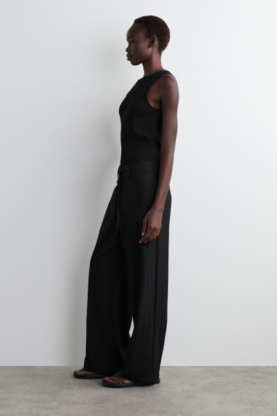 【都】黒 ボトムス Warm Drawstring Pants 都】黒 ボトムス Warm Drawstring Pants TODAYFUL（トゥデイフル