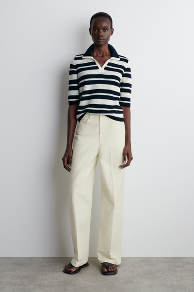 パンツ Cotton Canvas Pants ガニー GANNI GANNI パンツ WASHED COTTON CANVAS DRAW STRING