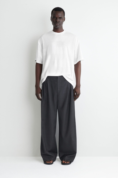 Tシャツ・カットソー THE ROW Striped linen blend shirt Blue Eddie oversized striped linen shirt | THE ROW | NET-A