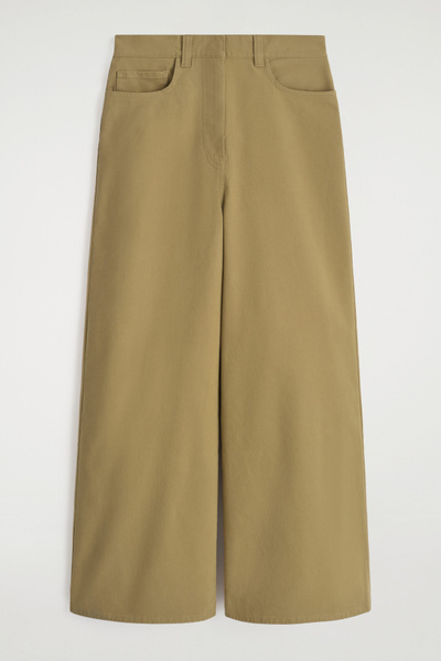 パンツ QUIRA SS22 Camel cotton wide leg pant (Q309MC Q0072) Quira Camel cotton wide leg pant - Camel | Wanan Luxury