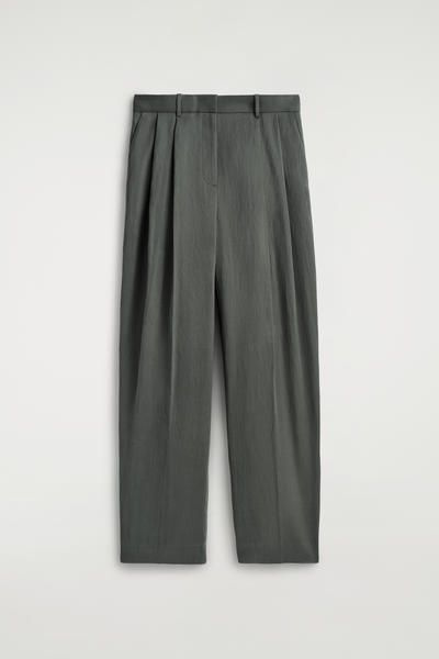 RELAXED FLUID WIDE-LEG PANTS - DARK GRAY | COS US