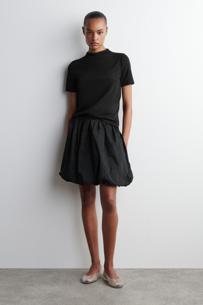 BUBBLE-HEM MINI SKIRT - BLACK | COS